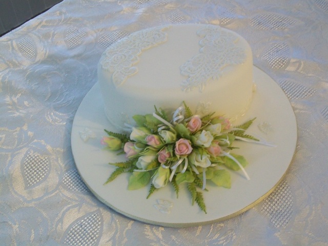 Oval special occasion cake